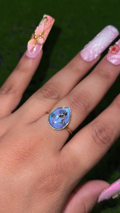 Reaching for the Stars Real Flower Ring