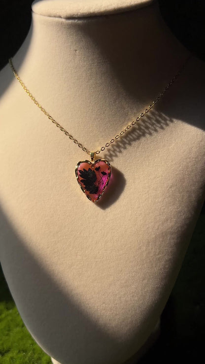 Baby Doll Flower Heart Necklace